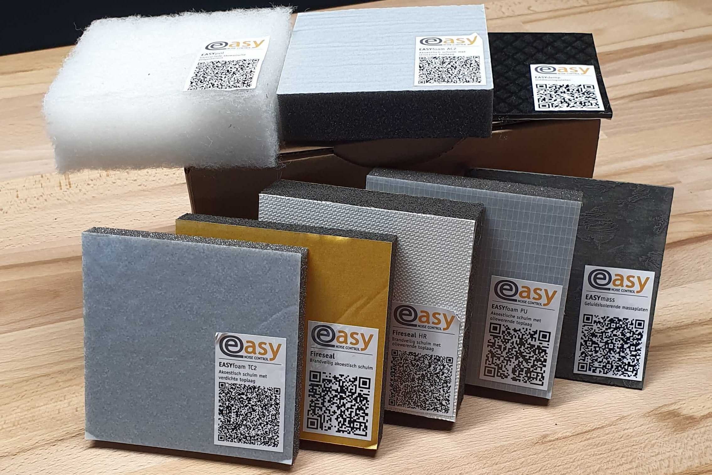 Samplebox akoestische materialen