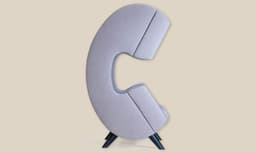 Akoestische belstoel die rust en comfort biedt om te bellen