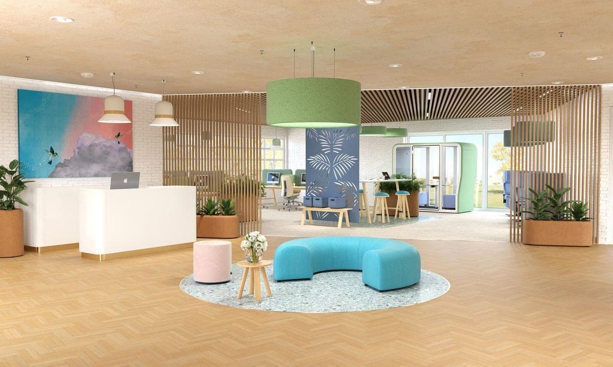 Geluidsabsorberend zitelement van BuzziSpace