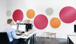 Akoestische ronde wandpanelen op basis van glaswol - Ecophon