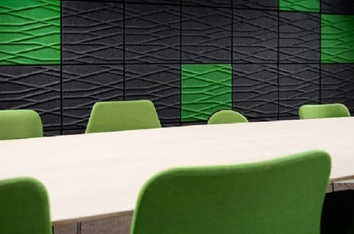 Akoestisch wandpaneel op basis van polyester