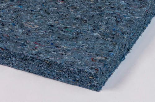 Geluidabsorptie gemaakt uit recycled materiaal.