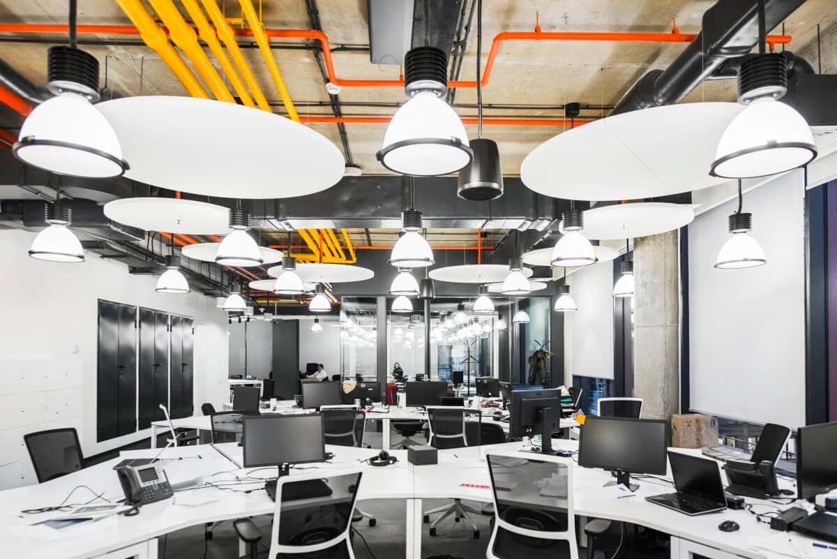 Ronde akoestische plafondeilanden Ecophon